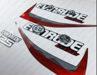 Evinrude 25HP E-tec 2011-2014 Graphite Cowl Outboard Decal Kit